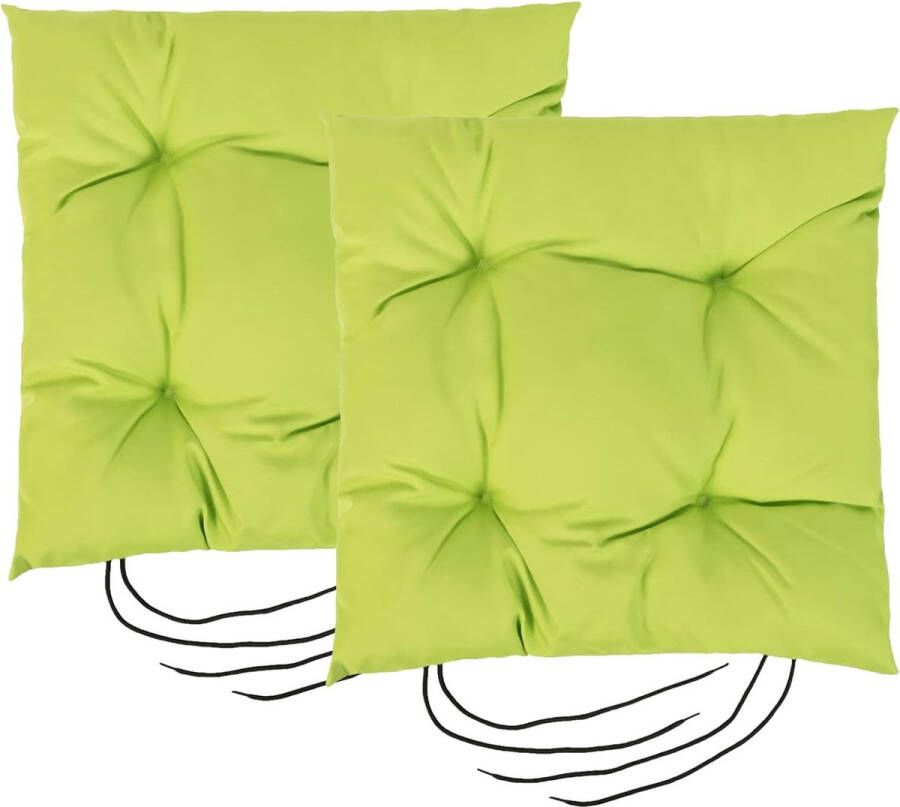 Zitkussen voor tuinstoel met veilige banden waterafstotend dikke kwaliteit antislip holle vezelvulling geweldig voor binnen en buiten licht en duurzaam limoen 2