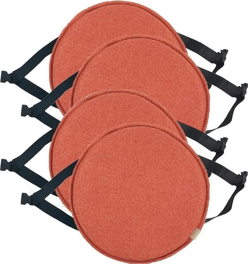 Zitkussens set van 4 rond antislip voor barkrukken Kleurrijke en comfortabele eetkamerstoel kussens