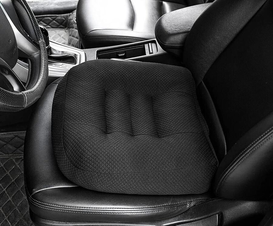 Zitkussen stoelverhoging auto zitkussen 40 x 40 cm bureaustoel ergonomisch orthopedisch zitkussen voor eettafel stoel rolstoel tuinstoelen bank rugleuning zitkussen zwart