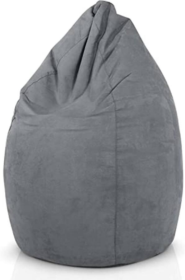 Zitzak druppelvorm 60x60x90 cm TÜV gekeurd Hypoallergene EPS vulling Grijze indoor beanbag