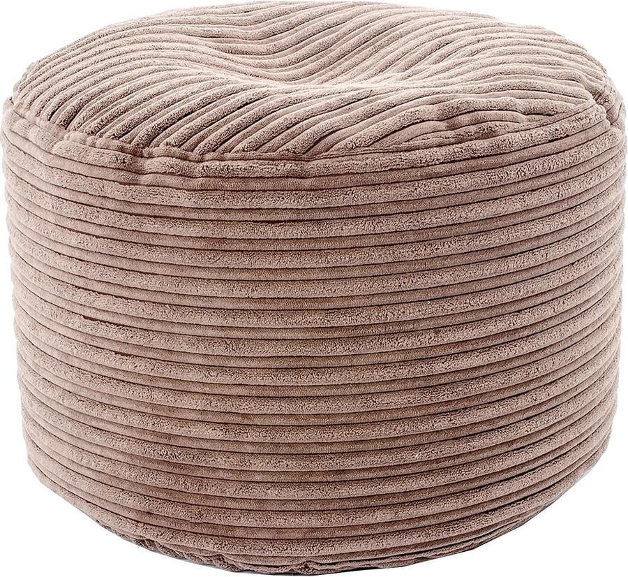 Zitzak & Voetenbankje Jumbo Koord 'The Rhino' Gaming Ligstoel Binnenshuis Woonkamer Hoge Kwaliteit Zitzak Ergonomisch Ontwerp (Mocha)