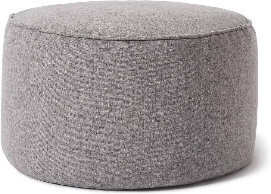 Zitzak en Voetensteun voor Binnen Ronde Zitzak Pouf Comfortabele Hocker en Vloerkussen