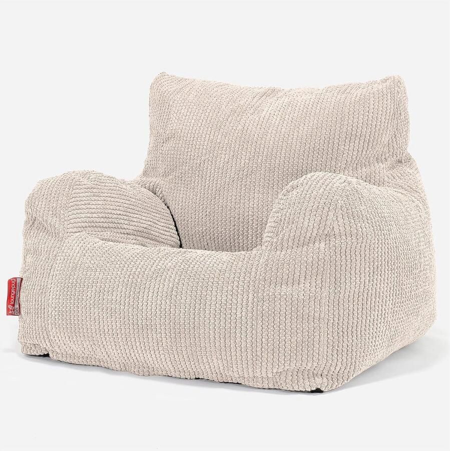 Zitzak Fauteuil met Armleuningen Comfortabele Pompom Zitzak voor Kinderen en Volwassenen