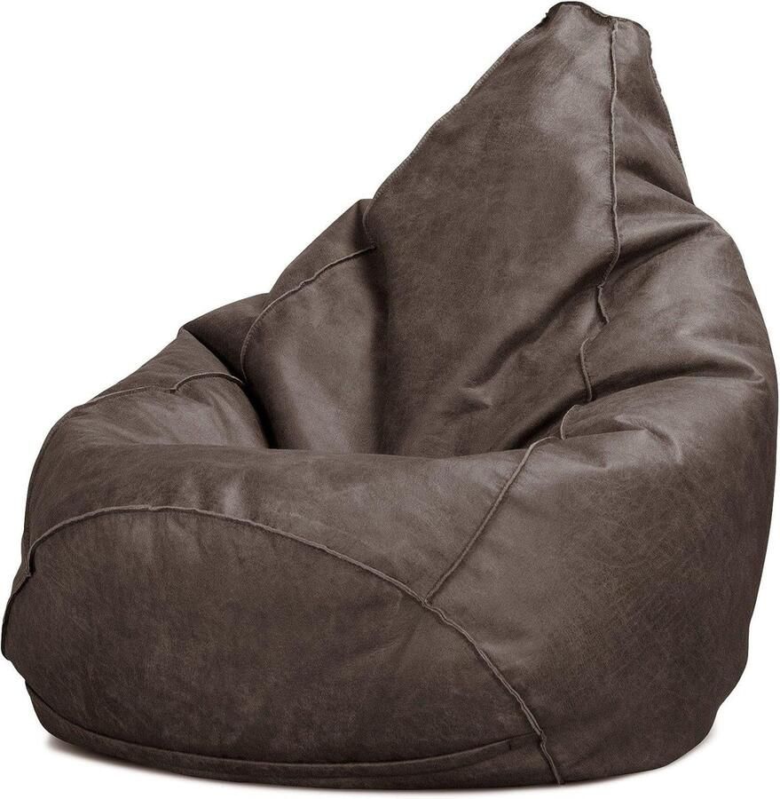 Zitzak Gaming Stoel Vintage Leer Grijs