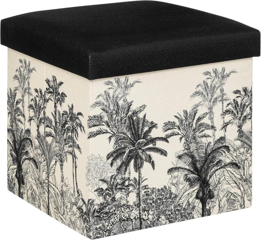 Zitzak Hout Zwart Wit 38x38x38 cm