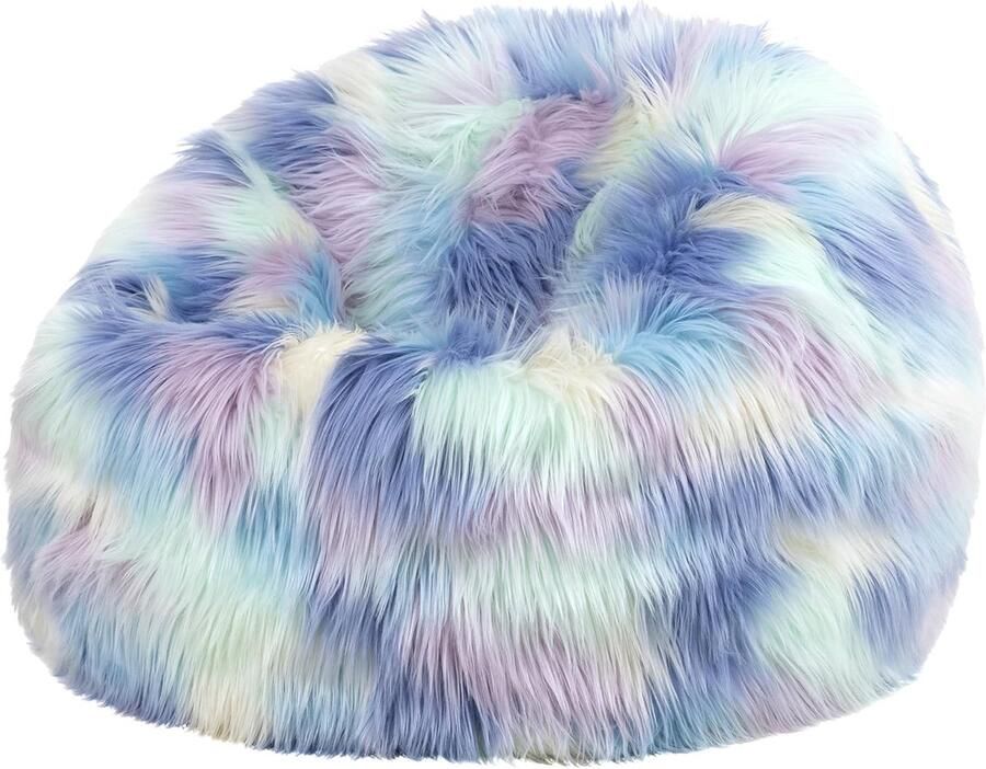 Zitzak Kinder Eenhoorn Design Imitatiebont Comfortabel Meubilair voor Kinderen Speelkamer en Slaapkamer