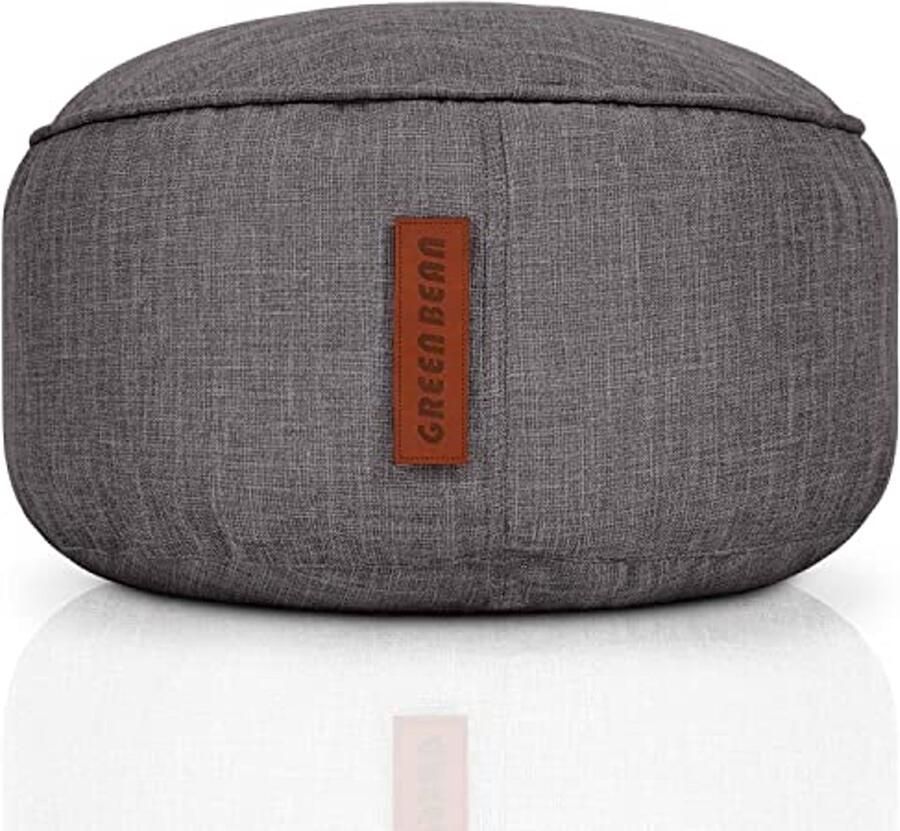 Zitzak Krukje Voetenbankje 25x45cm Donkergrijs Vloerkussen voor Kinderen en Volwassenen Ergonomisch Zitkussen