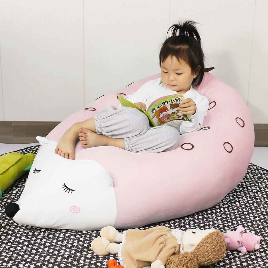 Zitzak met Gevulde Dieren Comfortabele Vloerlounger voor Kinderen Pluche Speelgoed