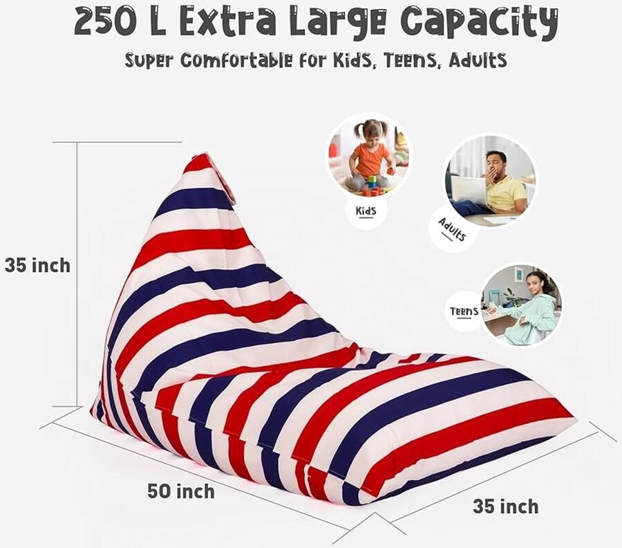 Zitzak met Opbergruimte Decoratief en Functioneel 1 stuk Zacht Canvas