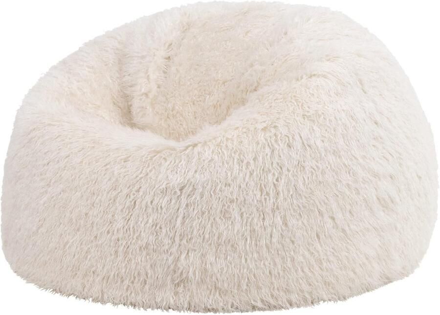 Zitzak Naturel Imitatiebont Comfortabele Fauteuil voor Woonkamer en Slaapkamer Volwassenen Bean Bag