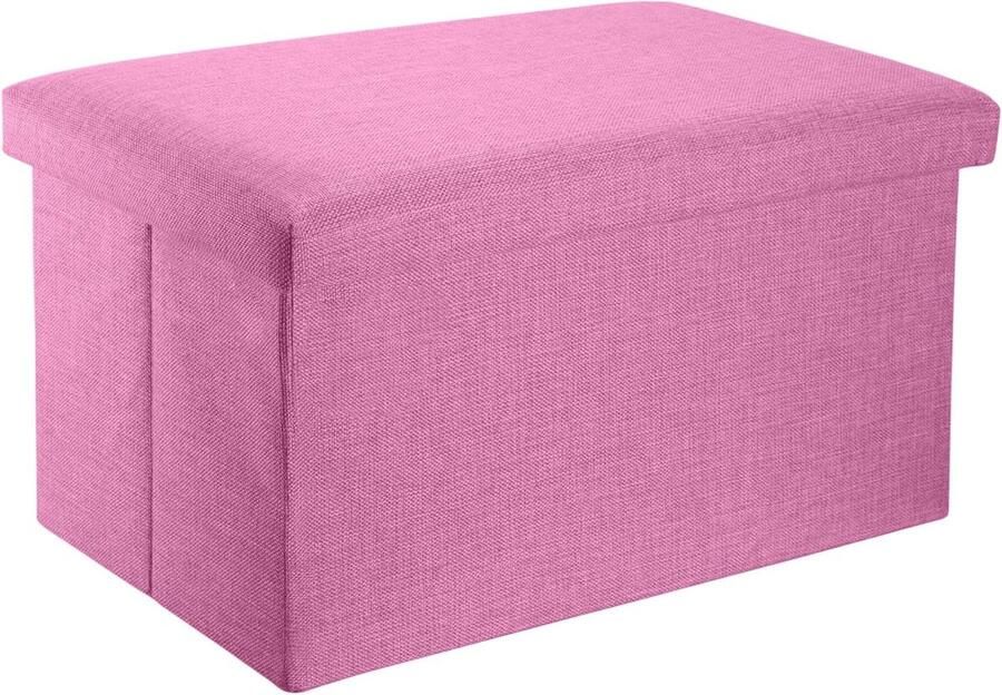 Zitzak opvouwbaar multifunctioneel 1 stuk kersenroze stoffen bekleding 78 x 38 x 38 cm