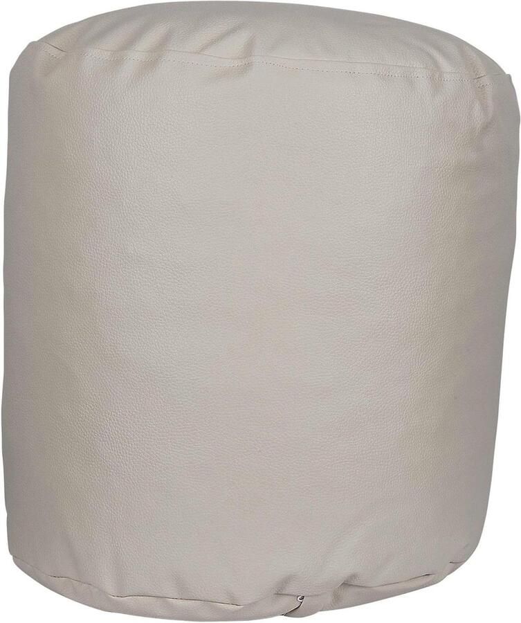 Zitzak rond Ø 40 x 38 cm natuurlijke kleuren beige gevoerde en comfortabele zitting Well Home