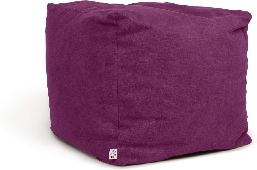 Zitzak Soft Cube in Moerbeipaars – 42 x 42 cm – Afneembare Overtrek voor Elke Ruimte