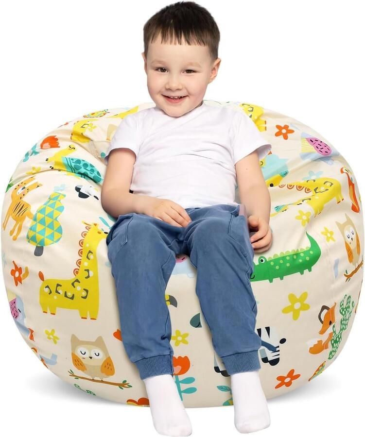 Zitzak Stoel voor Kinderen Speelgoedorganizer en Opbergzitzak