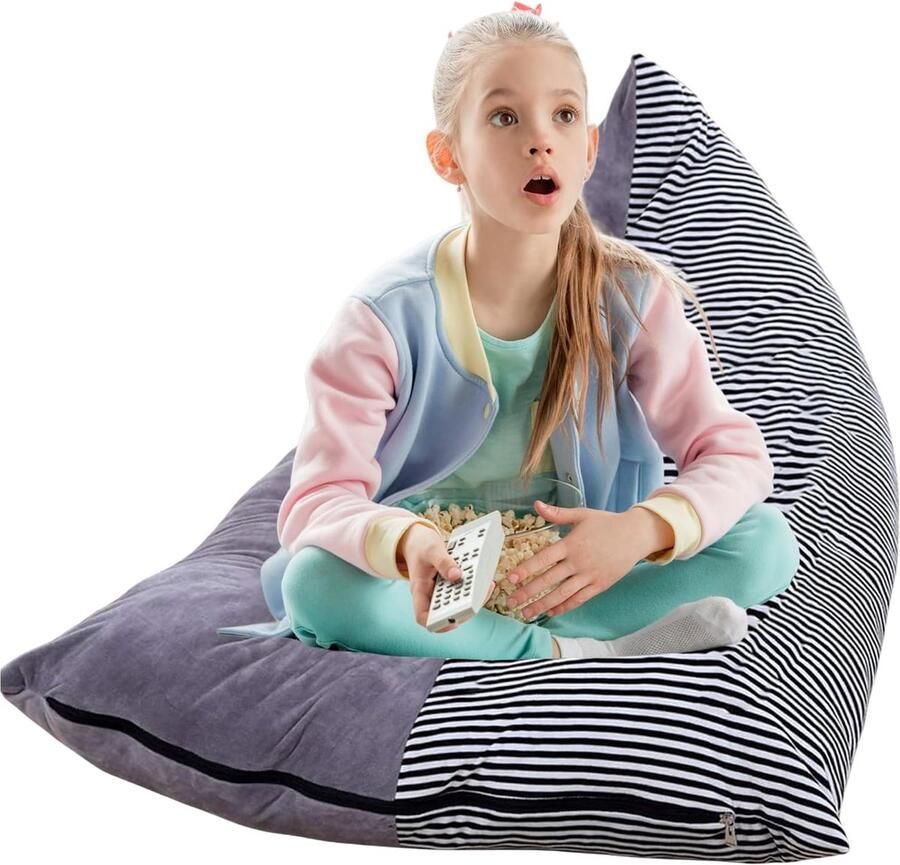 Zitzak-stoelhoes voor kinderen en volwassenen Extra grote opbergzitzak voor knuffeldieren Opvouwbare opbergtas