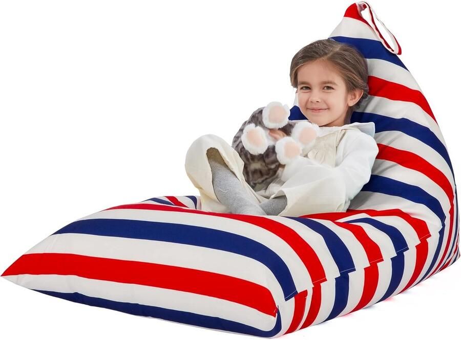 Zitzak-stoelhoes voor kinderen en volwassenen Extra grote pluche organizer en opbergtas zonder vulling