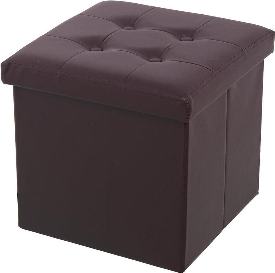 Zitzak van kunstleer bruin 38 x 38 x 38 cm