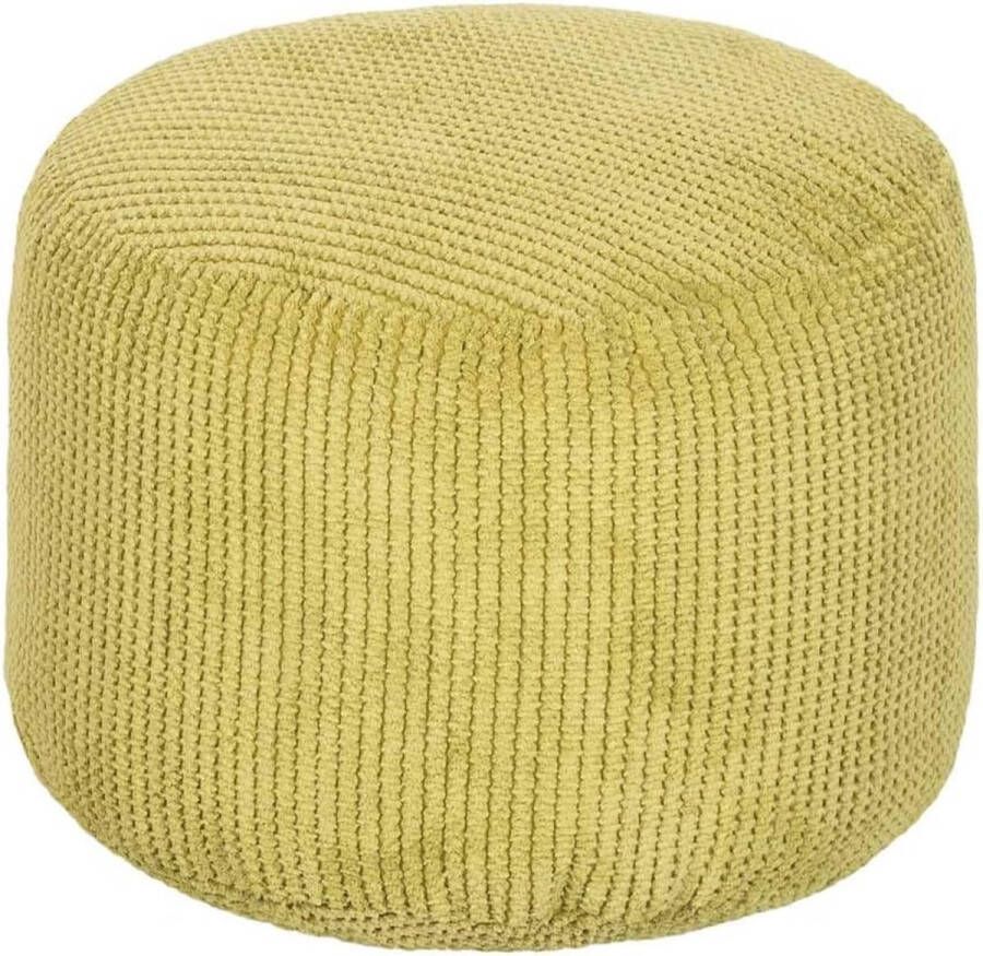 Zitzak voetenbankje rond blaaslook voor binnen woonkamer poef beenherstel ergonomisch vormgegeven poef comfortabele poef duurzaam poef zitkussen (limoen)