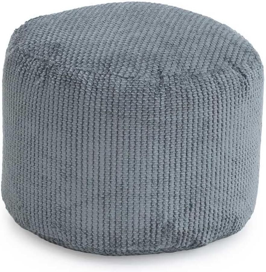 Zitzak voetenbankje rond blaaslook voor binnen woonkamer poef beenherstel ergonomisch vormgegeven poef comfortabele poef duurzaam poef zitkussen (houtskool)