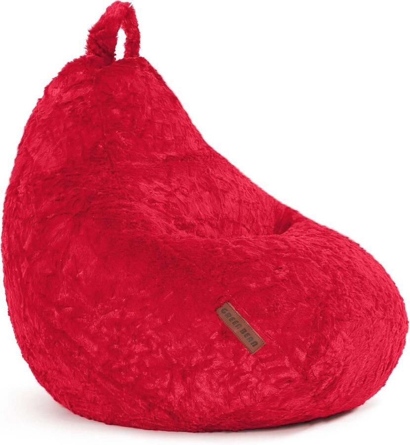 Zitzak voor kinderen 45 x 45 x 60 cm Pluche Buiten en Binnen Wasbaar Vloerkussen Lounge Stoel Zitpoef Rood