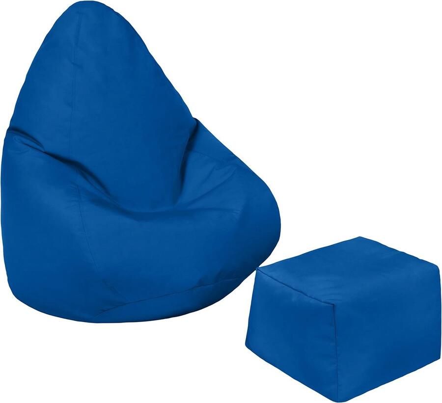 Zitzak voor kinderen gamerstoel waterbestendige meubels voor binnen en buiten woonkamer Bean Bag zitting ergonomisch design voor lichaamsondersteuning (Marokkaans blauw zitzak +