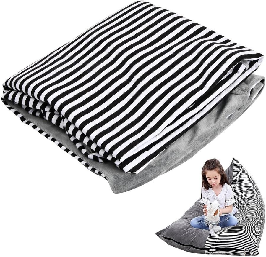 Zitzak voor kinderen Grote capaciteit 1 stuk Canvas en pluche 127 x 76 2 x 88 9 cm