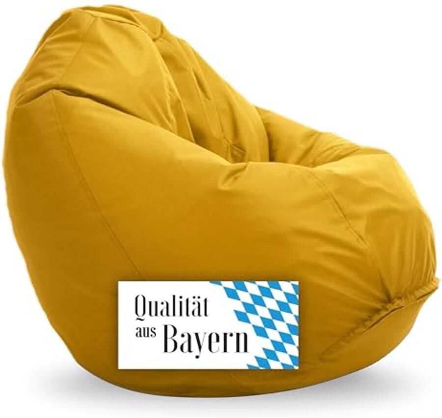 Zitzak voor Kinderen in Geel Comfortabele en Duurzame Beanbag Voor Binnen en Buiten