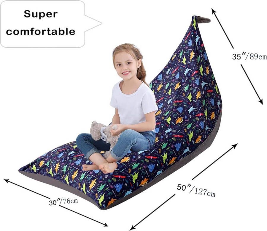 Zitzak voor kinderen knuffeldier opslag zitzak kinderspeelgoed knuffeldier zitzak kinderkamer kinderligstoel zitzakken opvouwbaar grote capaciteit kinderbank voor kinderen en