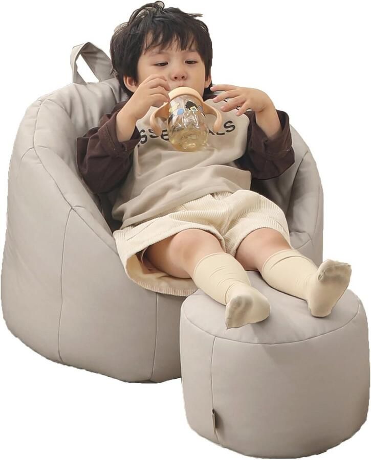 Zitzak voor kinderen met voetensteun Ergonomische en duurzame relaxbank voor kinderkamer of speelkamer