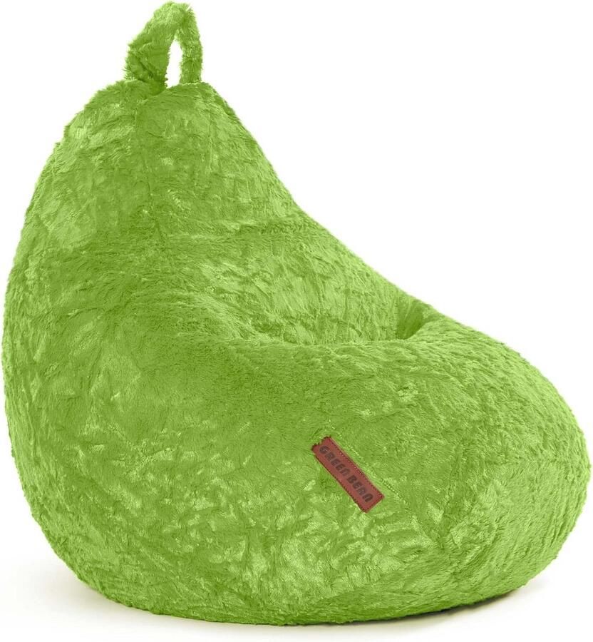 Zitzak voor Kinderen Pluche Lounge Stoel Wasbare Zitzak met EPS-vulling Groen 45x45x60 cm