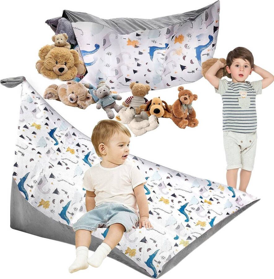 Zitzak voor kinderen speelgoed organizer voor knuffeldier opvouwbare opbergtas extra groot 200 liter zitzakken stoelen bankzitting