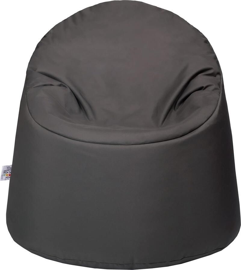 Zitzak voor kinderen voor binnen en buiten waterdicht kindermeubilair ergonomisch design comfortabel (donkergrijs)