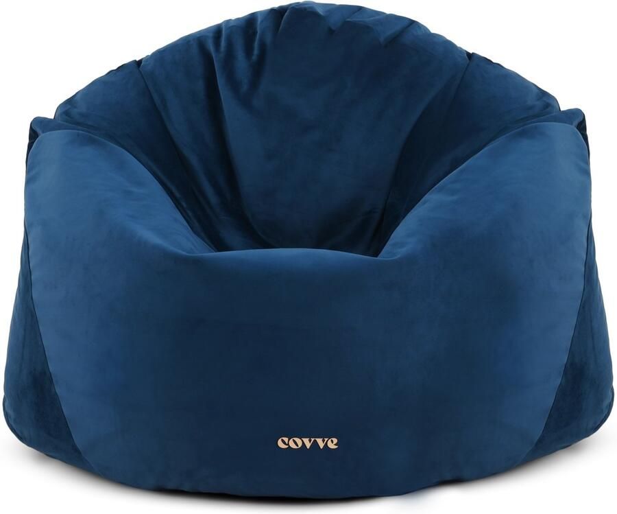 Zitzak voor Volwassenen – Grote Zitzak XXL – Zachte Fluwelen Gaming Zitzak Stoel – Ergonomische en Comfortabele Zitzakken voor Woonkamer & Slaapkamer Blauw