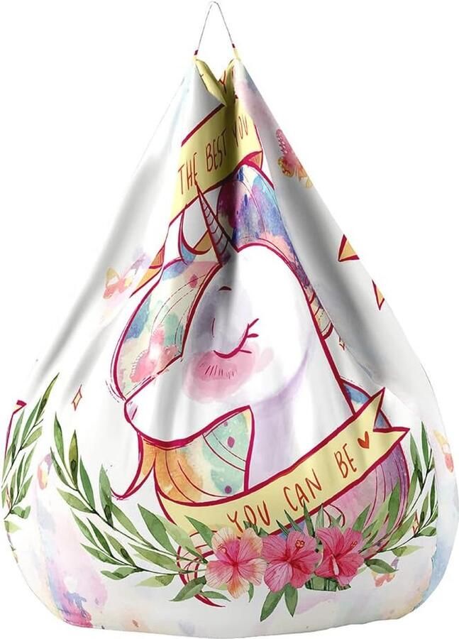 Zitzak zonder vulling voor kinderen en volwassenen Aquarel Eenhoorn Lazy Bean Bag