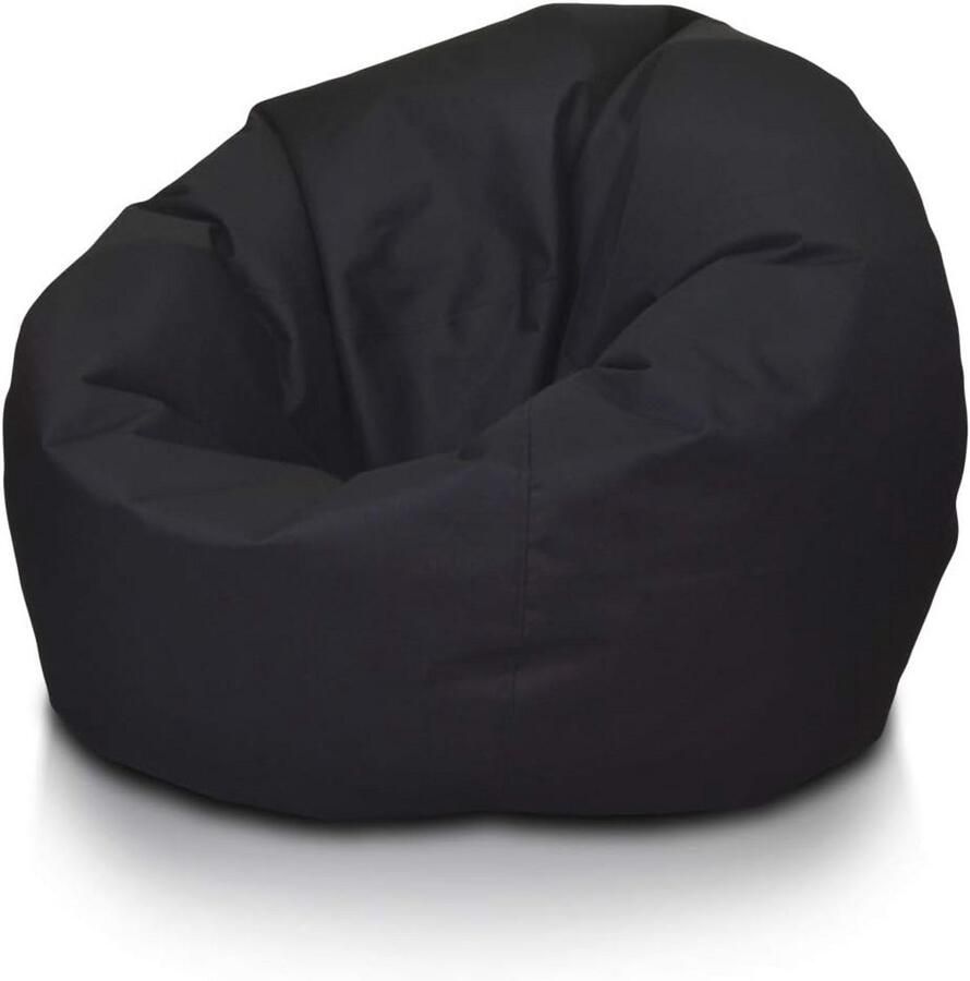 Zitzak zwart M Scheurbestendig en Waterdicht Ideaal voor Binnen en Buiten Poef met Polystyreen Vulling