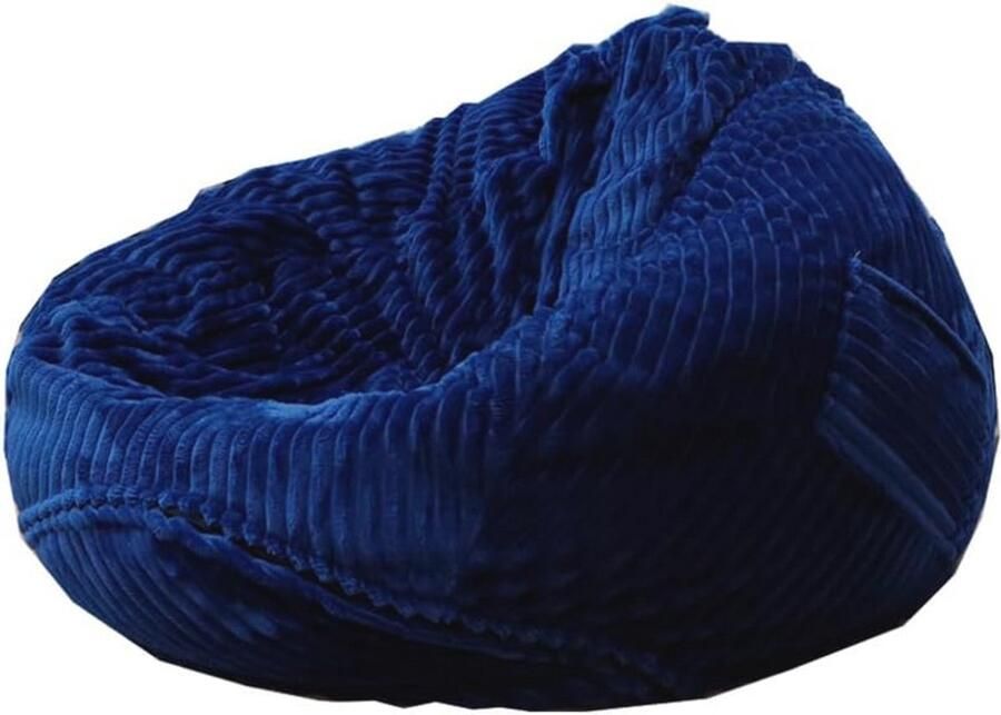 Zitzakhoes zonder vulling opslag voor knuffeldieren wasbare zachte pluche bankhoes (Blauw XL)