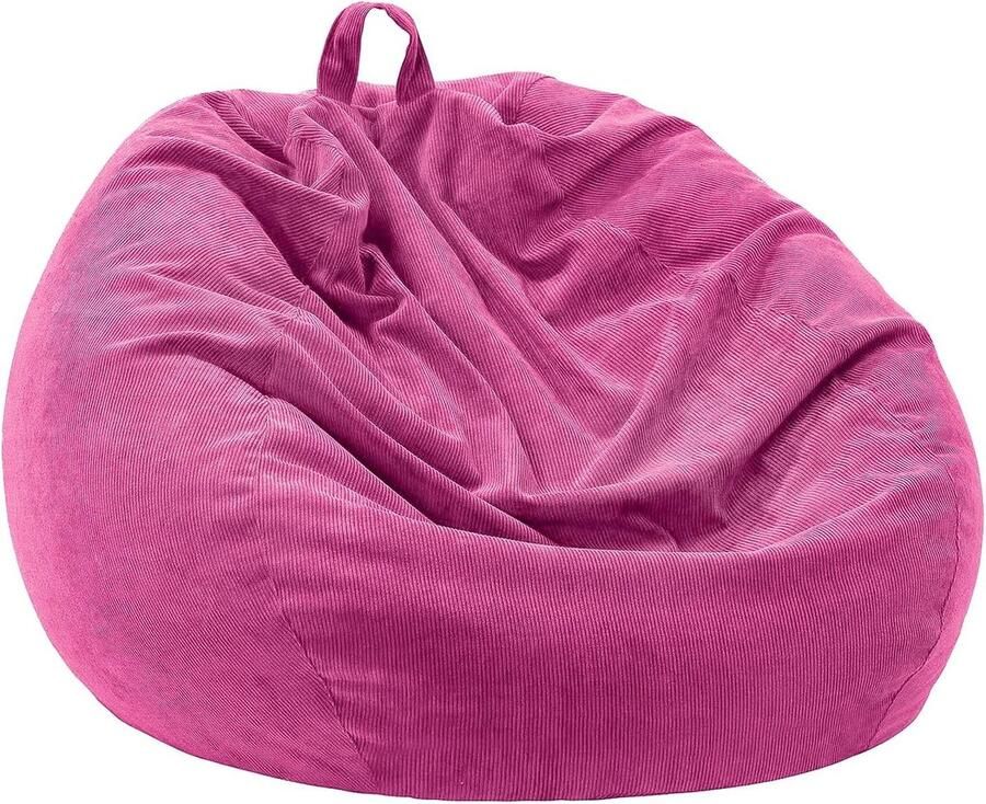 Zitzakstoelhoes vulbare zitzakken veelzijdig gebruik 300 l Rozerood corduroy