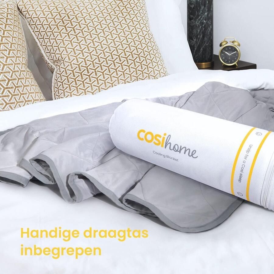 Zomer Koeldeken 150x200 cm Q-Max>0.4 Koelvezels Bed Cooler Zomer & Plaid voor Nachtelijk Zweten 4-Seizoenen Deken Lichtgewicht & Zacht Koele Deken voor het Slapen Grijze Plaid Ultieme Verkoeling - Foto 2