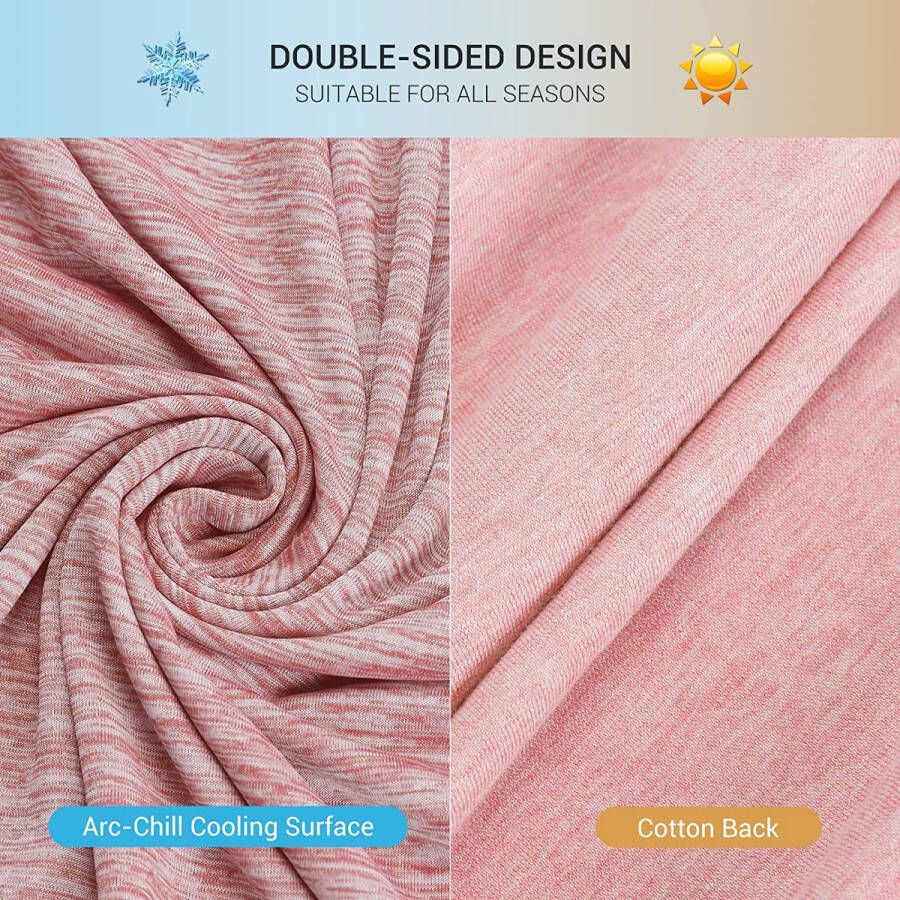 Zomer koeldeken koud gevoel Q-Max 0.4 dubbelzijdige koude deken koeldeken voor bedbank reizen 150 * 200cm roze