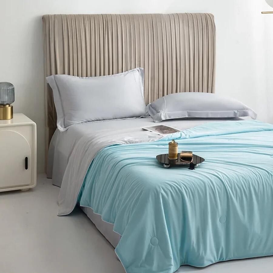 Zomerdekbed koel slapen 230 x 200 cm Zomerdeken Koeldeken Tweepersoons Dekbed zonder overtrek Dubbelzijdig Verkoeling Deken Hotel kwaliteit Bed Bank Airco Ademend Wasmachine bestendig Duurzaam Hemelsblauw