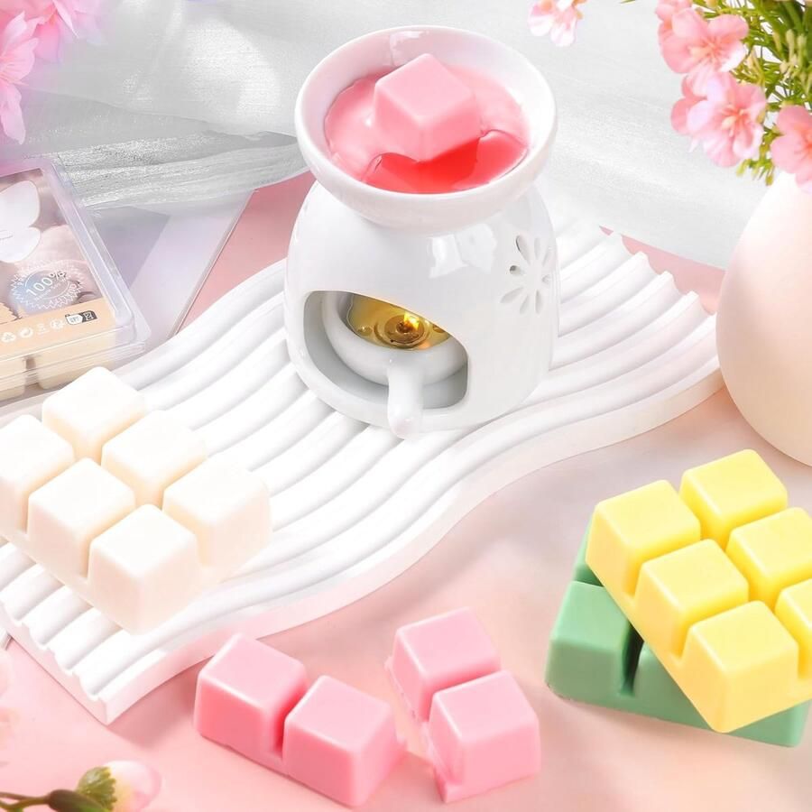 Zomerse Geur Wax Geurkaars Zand met Geur Wax Melts voor Geur Lamp 100% Soja Wax Kamergeur Geurkaars voor Zomervakantie 8 Geuren (Zoete Middag)