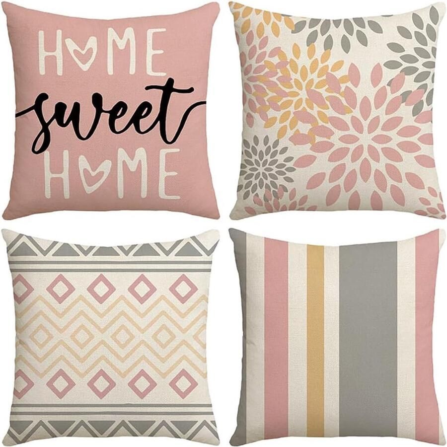 Zomerse outdoor hoes voor sierkussen waterdicht kussen blauw blad sierkussen kussenhoezen decoratieve kussenslopen sierkussen voor tuin bank woonkamer slaapkamer voordeelset van 2 45 x 45 cm