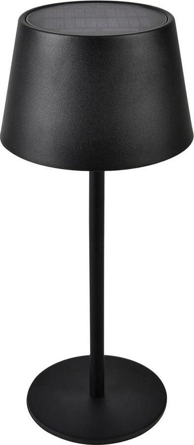 Zonne-energie draadloze tafellamp dimbaar 3000-5000K CRI 90 touch-bediening outdoor zwart