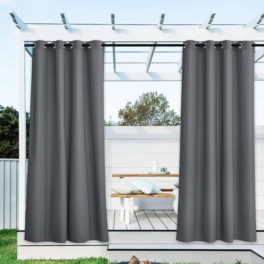 Zonnezeil voor buiten 2 stuks 140 x 240 cm grijs