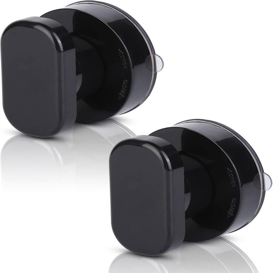 2 stuks klevende kastgrepen zuignap glazen spiegeldeurgrepen zuignap zelfklevende instant push-pull handgrepen voor glazen deuren schuifdeuren en kastdeuren (zwart) Greep