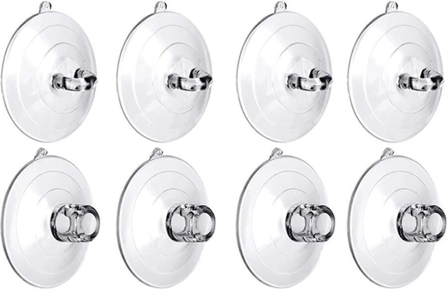 Zuignappen 8 stuks kattennest hangmat zuignap 4 kruisvormige en 4 ronde PVC Transparante diameter ongeveer 8 5 cm sterke zuigkracht