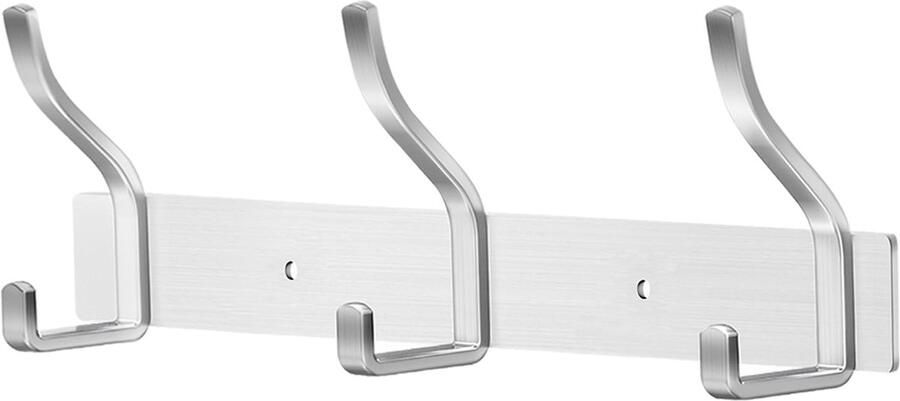 Ibenzoa Wandkapstok met Drie Sterke Haken van Roestvrij Staal voor Zware Jassen en Mantels