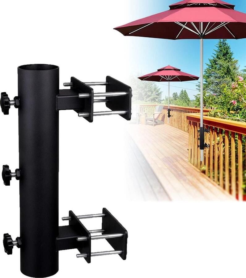 Heavy Duty Parasol Houder Patio Paraplu Stand Mount Bench Buddy Vaste Clip Paraplu Klem voor Deck Leuningen Strand Binnenplaats Balkon Boten Achterkleppen umbrella holder