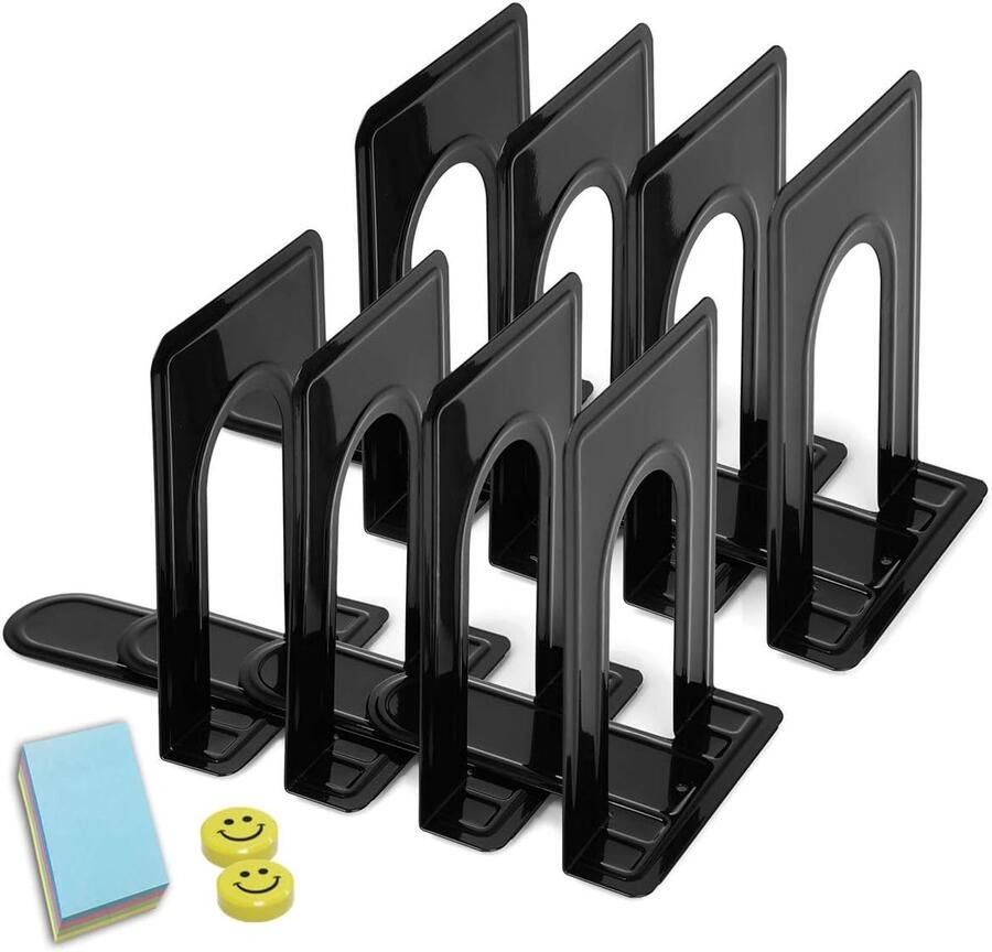 Zware Boekensteunen Metalen Boekhouder voor Planken Antislip Boekeindigt Perfect voor Bibliotheek Klaslokaal en Thuis