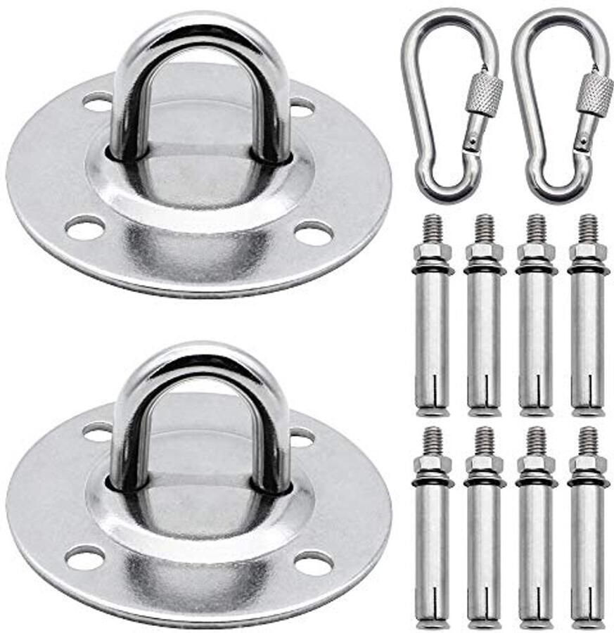 Zware Draaghaken voor Hangmat 500KG Belastbaarheid 2 Sets RVS Hangsystemen voor Stoelen en Tassen
